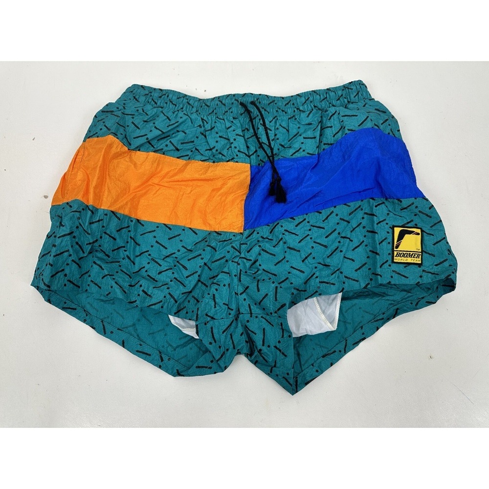 Boomer Swim Trunks Shorts Size L Vintage USA Made Colorblock